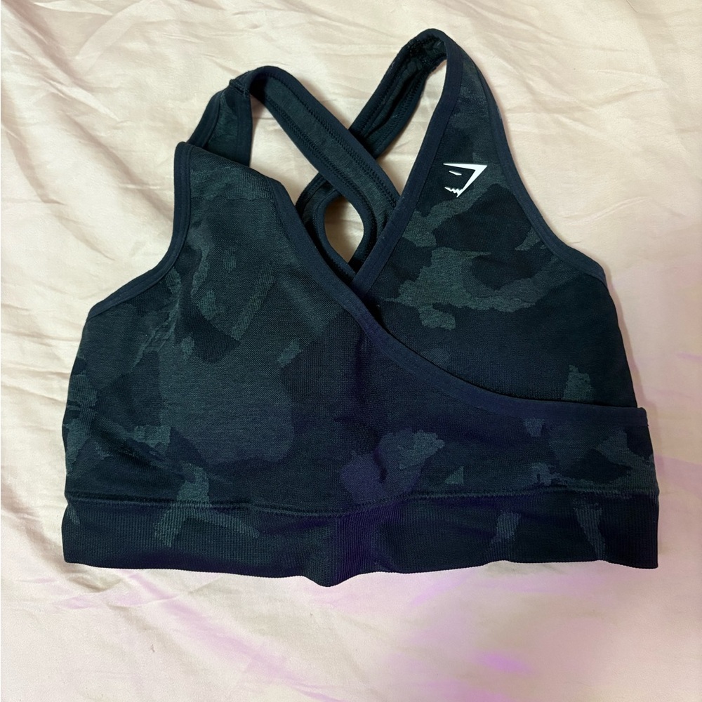 Gymshark Black Camo Sports Bra